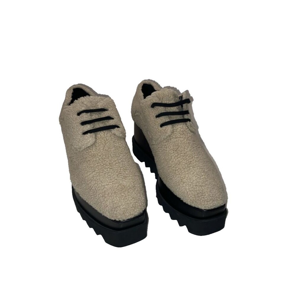 Stella McCartney Sherpa Elyse Derbys wedge platform Sneakers Size EU 40/US 9.5